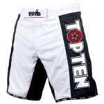 White MMA Fight Shorts – Pro Combat Edition