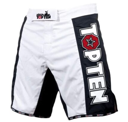 White MMA Fight Shorts – Pro Combat Edition