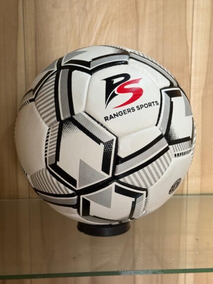 White, Black & Grey Pattern Soccer Ball – Durable Training & Match Use