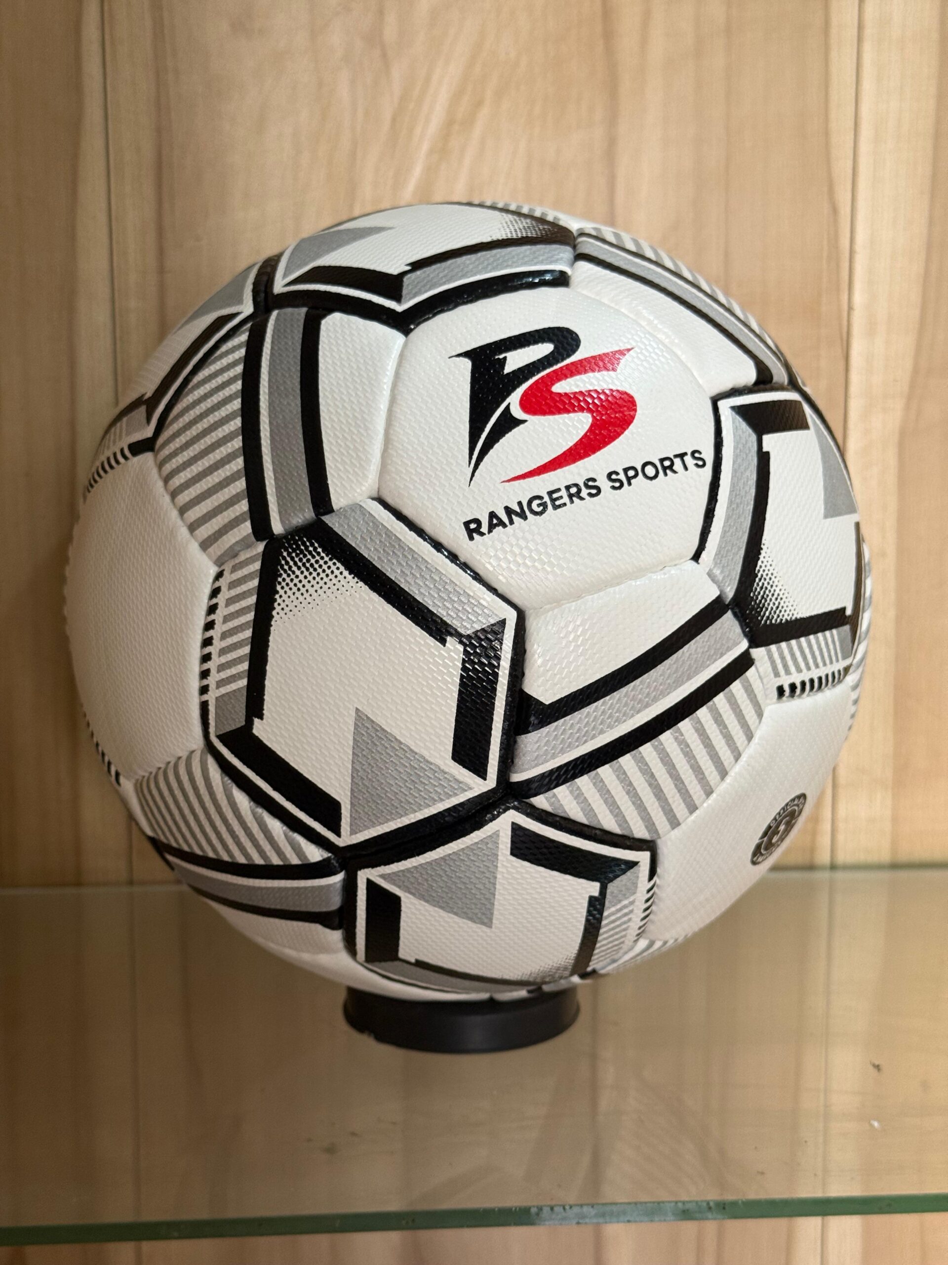White, Black & Grey Pattern Soccer Ball – Durable Training & Match Use