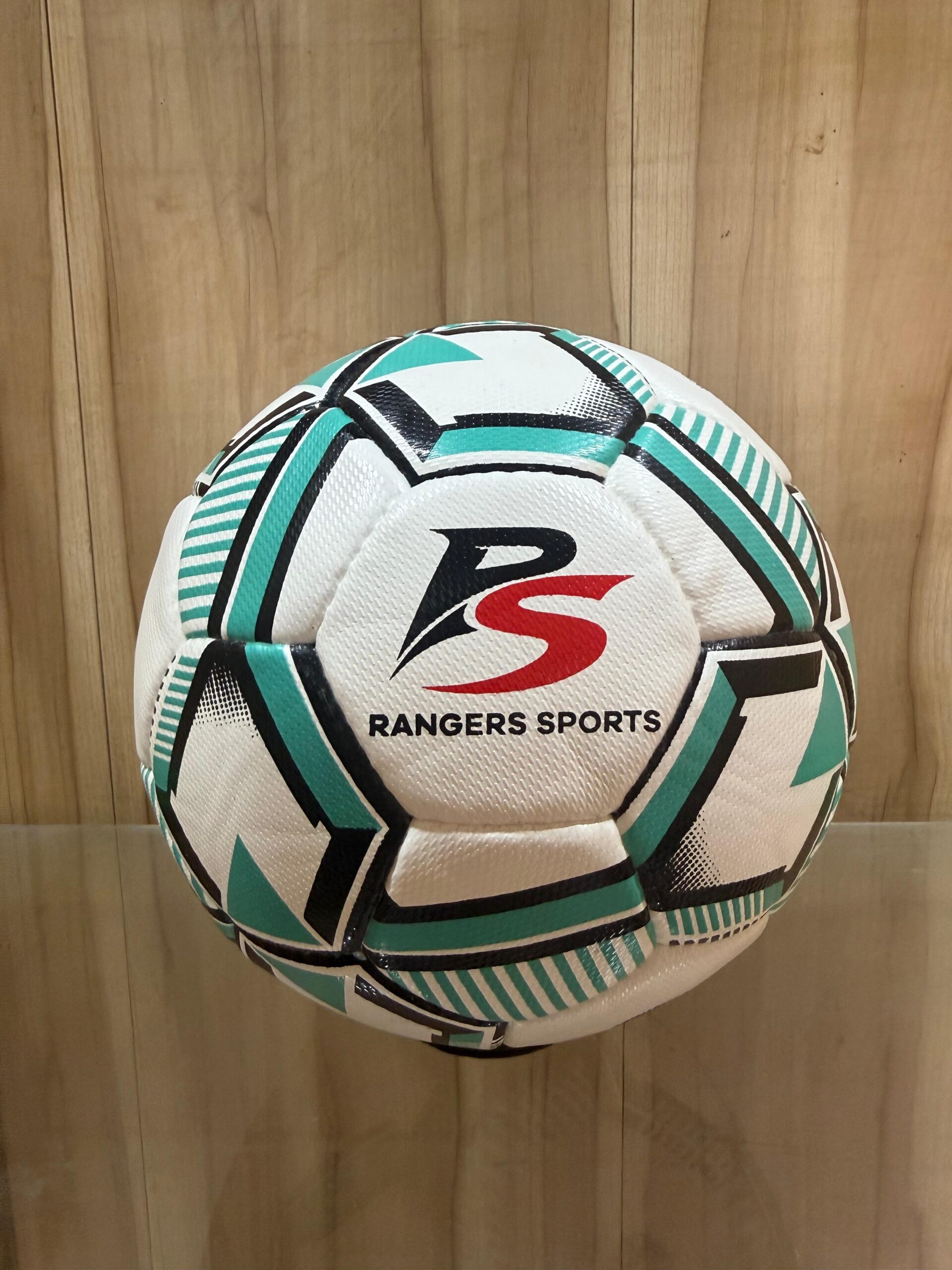 Premium White Soccer Ball with Black & Mint Green Design – Training & Match Football